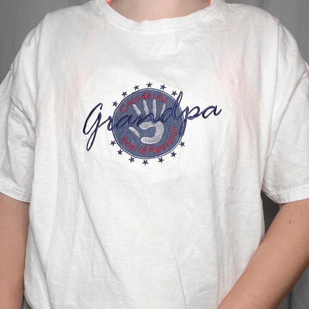 Vintage grandpa embroidered tee